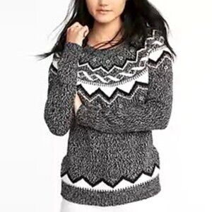 Old Navy Women's Classic Fair Isle Sweater Pullover Petite Size S